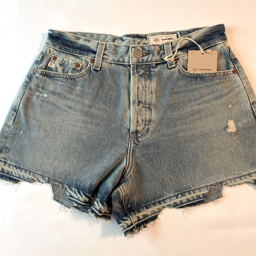 AG Adriano
Goldschmied‎ Alexxis
Aged Denim Jean High
Rise Wedgie Shorts